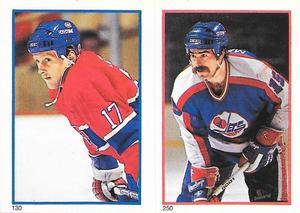1985-86 O-Pee-Chee Stickers #130 / 250 Craig Ludwig / Paul MacLean Front