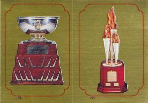 1985-86 O-Pee-Chee Stickers #194 / 205 Jennings Trophy / Masterton Trophy Front
