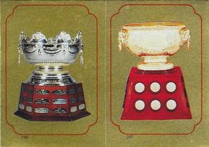 1985-86 O-Pee-Chee Stickers #196 / 207 Selke Trophy / Art Ross Trophy Front