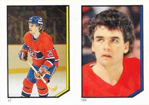 1986-87 O-Pee-Chee Stickers #17 / 160 Petr Svoboda / Mike O'Connell Front