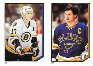 1986-87 O-Pee-Chee Stickers #38 / 175 Barry Pederson / Brian Sutter Front