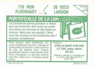 1986-87 O-Pee-Chee Stickers #39 / 176 Reed Larson / Ron Flockhart Back