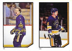 1986-87 O-Pee-Chee Stickers #44 / 180 Mike Ramsey / Rob Ramage Front