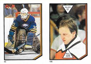 1986-87 O-Pee-Chee Stickers #45 / 186 Tom Barrasso / Bob Froese Front