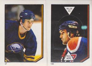 1986-87 O-Pee-Chee Stickers #47 / 188 Phil Housley / Paul Coffey Front