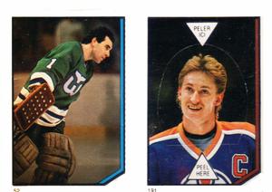 1986-87 O-Pee-Chee Stickers #52 / 191 Mike Liut / Wayne Gretzky Front