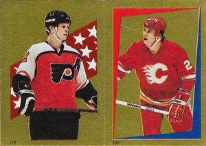 1986-87 O-Pee-Chee Stickers #116 / 130 Mark Howe / Joel Otto Front