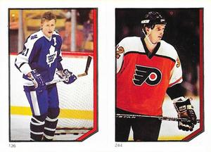 1986-87 O-Pee-Chee Stickers #136 / 244 Borje Salming / Murray Craven Front