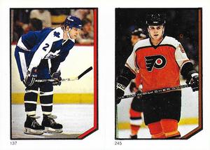 1986-87 O-Pee-Chee Stickers #137 / 245 Gary Nylund / Peter Zezel Front