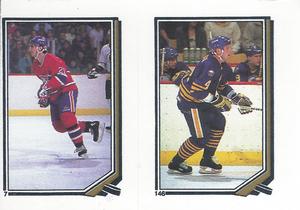 1987-88 O-Pee-Chee Stickers #7 / 146 Guy Carbonneau / Steve Dykstra Front