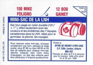 1987-88 O-Pee-Chee Stickers #12 / 150 Bob Gainey / Mike Foligno Back