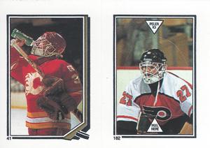 1987-88 O-Pee-Chee Stickers #41 / 182 Mike Vernon / Ron Hextall Front