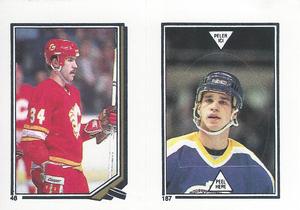 1987-88 O-Pee-Chee Stickers #48 / 187 Jamie Macoun / Luc Robitaille Front