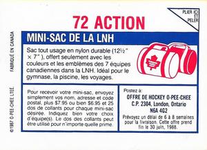 1987-88 O-Pee-Chee Stickers #72 Alain Chevrier Back