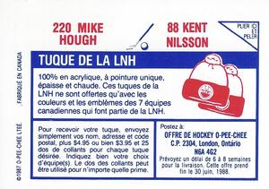 1987-88 O-Pee-Chee Stickers #88 / 220 Kent Nilsson / Mike Hough Back