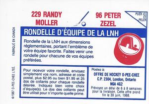 1987-88 O-Pee-Chee Stickers #96 / 229 Peter Zezel / Randy Moller Back