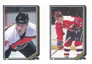 1987-88 O-Pee-Chee Stickers #102 / 235 Ron Sutter / Dave Christian Front