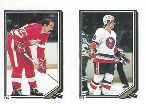 1987-88 O-Pee-Chee Stickers #110 / 243 Harold Snepsts / Pat LaFontaine Front