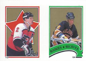 1987-88 O-Pee-Chee Stickers #112 / 124 Mark Howe / Brian Benning Front