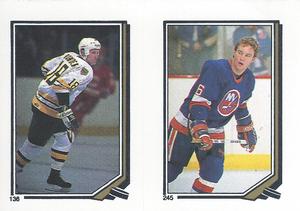 1987-88 O-Pee-Chee Stickers #136 / 245 Keith Crowder / Patrick Flatley Front