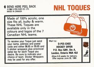1988-89 O-Pee-Chee Stickers #100 / 226 Doug Crossman / Mike Krushelnyski Back