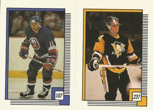 1988-89 O-Pee-Chee Stickers #107 / 237 Randy Wood / Rob Brown Front