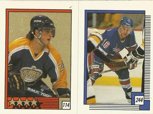 1988-89 O-Pee-Chee Stickers #114 / 244 Luc Robitaille / Marcel Dionne Front