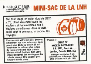 1988-89 O-Pee-Chee Stickers #115 / 245 Patrick Roy / Chris Nilan Back