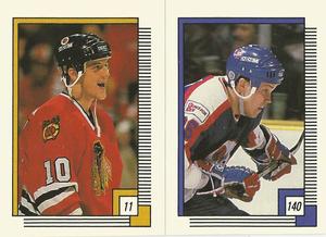 1988-89 O-Pee-Chee Stickers #11 / 140 Brian Noonan / Iain Duncan Front