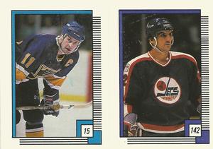 1988-89 O-Pee-Chee Stickers #15 / 142 Brian Sutter / Mario Marois Front