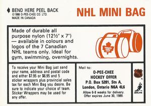 1988-89 O-Pee-Chee Stickers #1 Wayne Gretzky Back