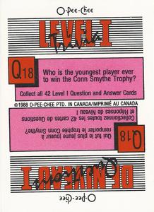 1988-89 O-Pee-Chee Stickers #214 Brian Hayward / Patrick Roy Back