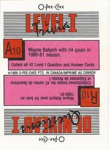 1988-89 O-Pee-Chee Stickers #29 / 169 Randy Burridge / Dan Daoust Back