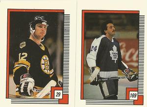 1988-89 O-Pee-Chee Stickers #29 / 169 Randy Burridge / Dan Daoust Front