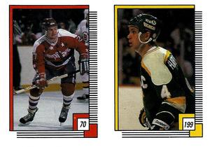 1988-89 O-Pee-Chee Stickers #70 / 199 Dave Christian / Craig Hartsburg Front