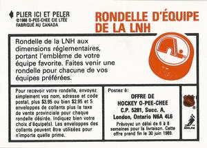 1988-89 O-Pee-Chee Stickers #43 / 176 Claude Lemieux / Rick Lanz Back