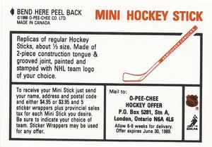 1988-89 O-Pee-Chee Stickers #5 1988 Stanley Cup Final Back