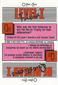 1988-89 O-Pee-Chee Stickers #60 Stan Smyl Back