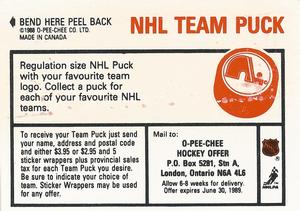 1988-89 O-Pee-Chee Stickers #64 Petri Skriko Back