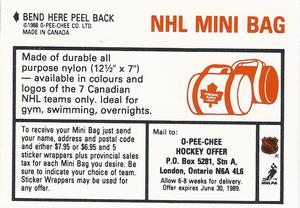 1988-89 O-Pee-Chee Stickers #91 / 219 Ric Nattress / Kevin Lowe Back