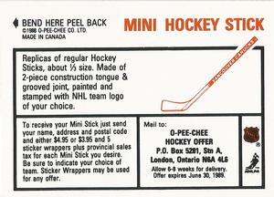 1988-89 O-Pee-Chee Stickers #95 Joe Mullen Back