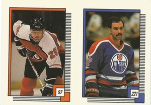 1988-89 O-Pee-Chee Stickers #97 / 221 Brian Propp / Charlie Huddy Front