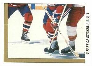 1989-90 O-Pee-Chee Stickers #3 Flames / Canadiens Action Front