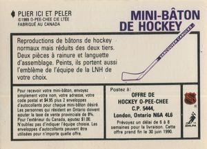 1989-90 O-Pee-Chee Stickers #6 Flames / Canadiens Action Back