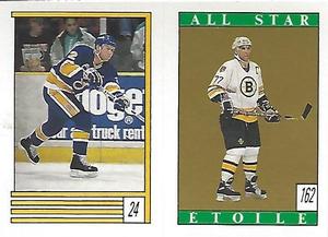 1989-90 O-Pee-Chee Stickers #24 / 162 Brian Benning / Ray Bourque Front