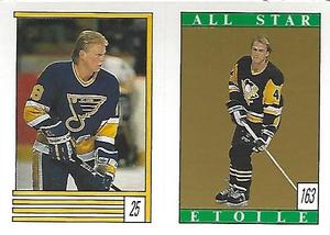 1989-90 O-Pee-Chee Stickers #25 / 163 Tony Hrkac / Rob Brown Front