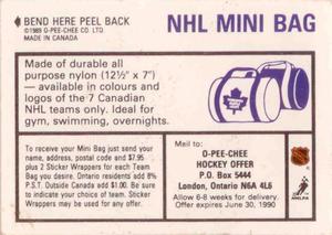 1989-90 O-Pee-Chee Stickers #26 / 164 Ken Linseman / Geoff Courtnall Back