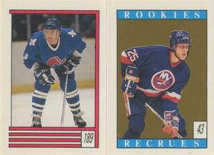 1989-90 O-Pee-Chee Stickers #43 / 189 David Volek / Marc Fortier Front