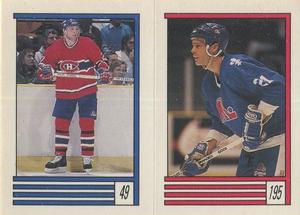 1989-90 O-Pee-Chee Stickers #49 / 195 Shayne Corson / Randy Moller Front