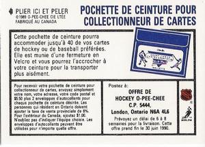 1989-90 O-Pee-Chee Stickers #51 Stephane Richer  Back